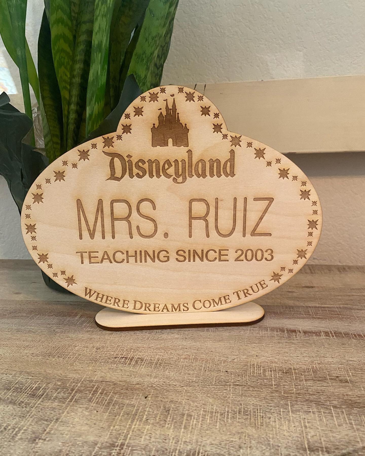Teachers Gift Desk Sign Tag Personalized Name Plate Custom Etsy