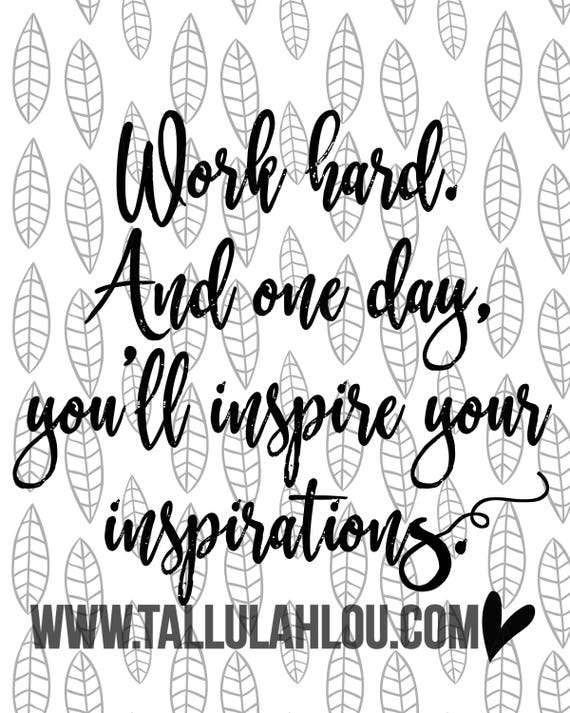 Work Hard Quote Svg Motivation Svg Inspirational Svg Etsy