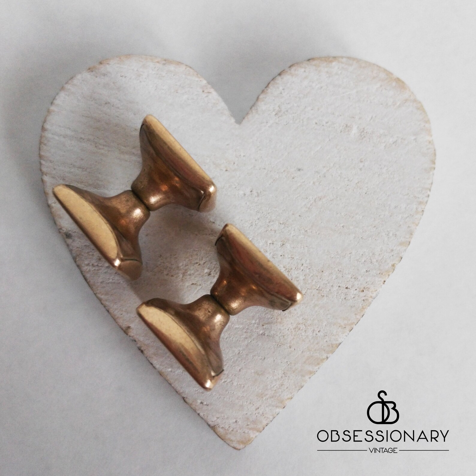 Cufflinks Vintage Spring Link Square Golden Black - Etsy