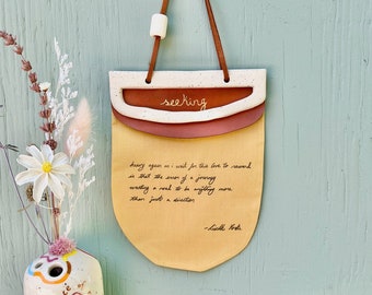 seeking - Poetry Wall Hanging