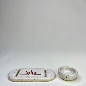 Medium White Sunshine Jewelry Tray & Pot image 4