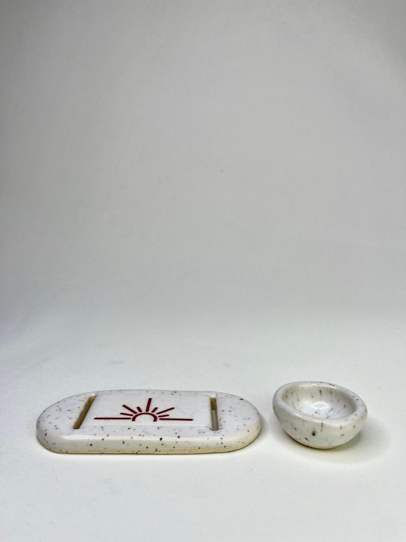 Medium White Sunshine Jewelry Tray & Pot image 4