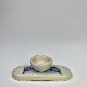 Small Cream Fig Jewelry Tray & Pot image 3