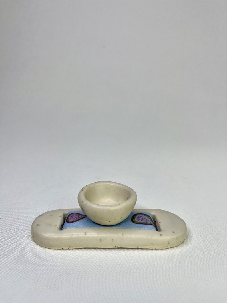 Small Cream Fig Jewelry Tray & Pot image 3