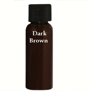 Furniture Dark Brown Dyes 1 oz Sample or Tester size ~  Leather Refinish Color Restorer TM We are the Original!  We have ALL The Colors