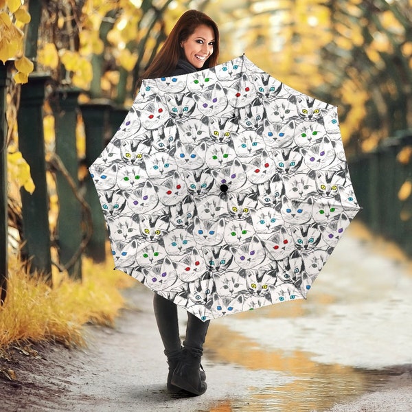 Cats Galore Semi-Automatic Umbrella - Great Gift For Cat Lovers