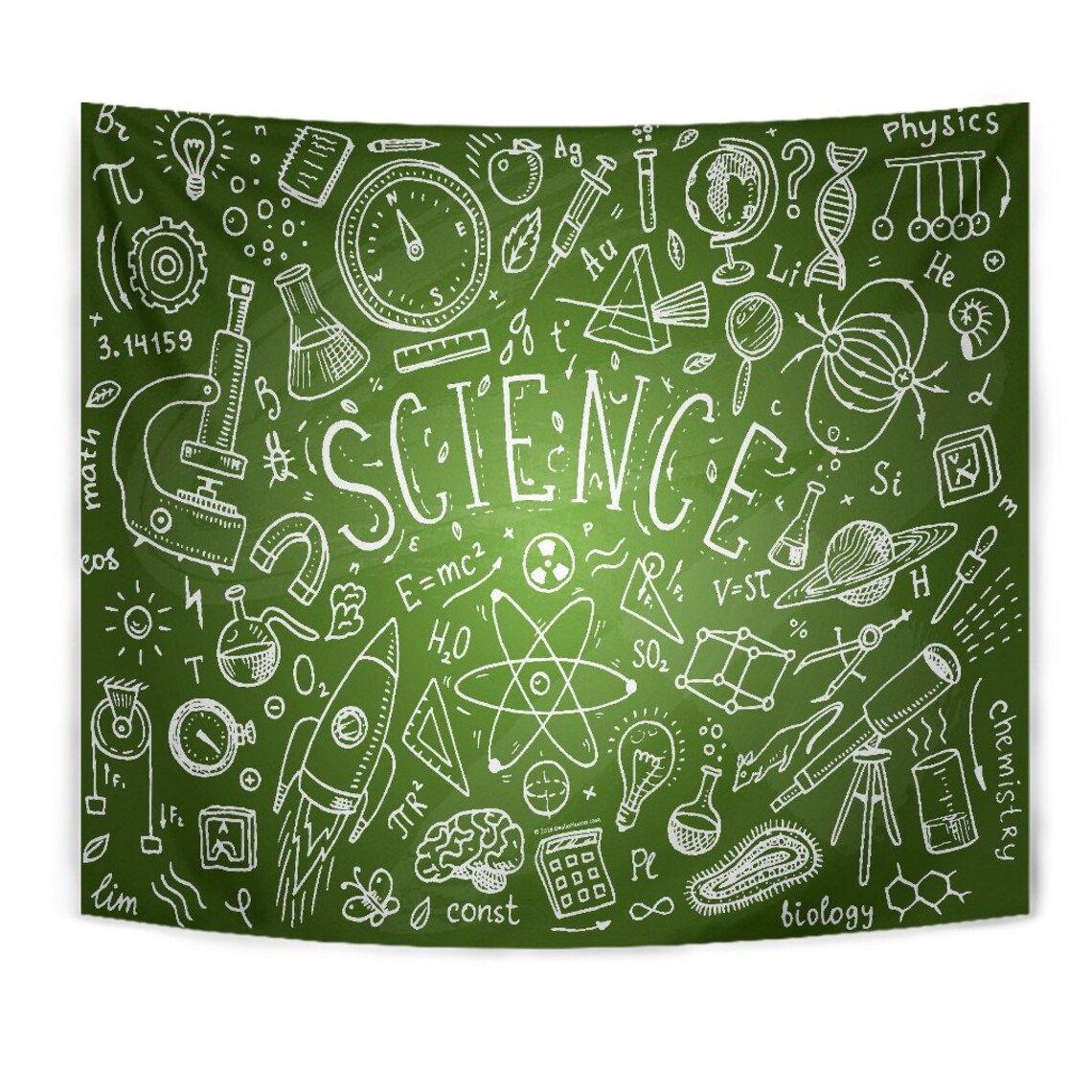 Science Chalkboard Design 1 Hanging Tapestry / Wall Art Decor | Etsy