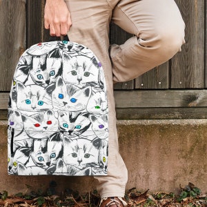 Sac à dos chat pour enfants, adolescents et adultes - Chats à gogo - Cadeau idéal pour les amoureux des chats de tous âges