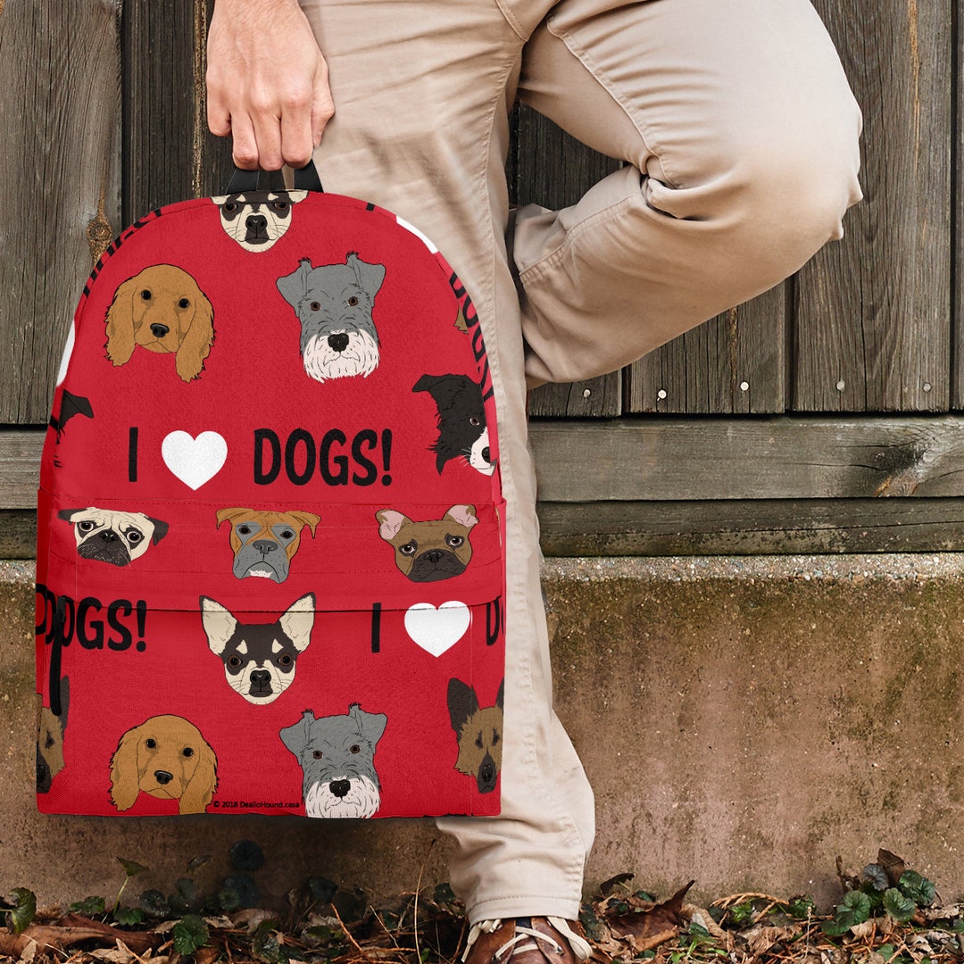 I Love Dogs Backpack for Kids Teens and Adults Great Gift Etsy