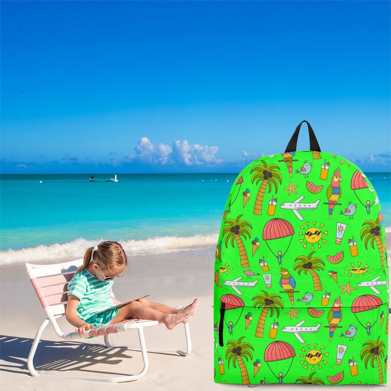 Green - Great Gift For Lovers Of Summer Vacations And Adults Teens Summer Vacation Backpack For Kids