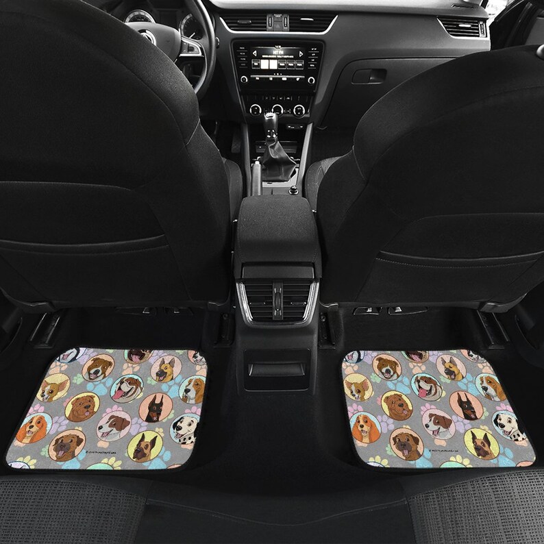 Dogs Galore paw Prints Car Floor Mats Set 2 X Front 2 X Etsy
