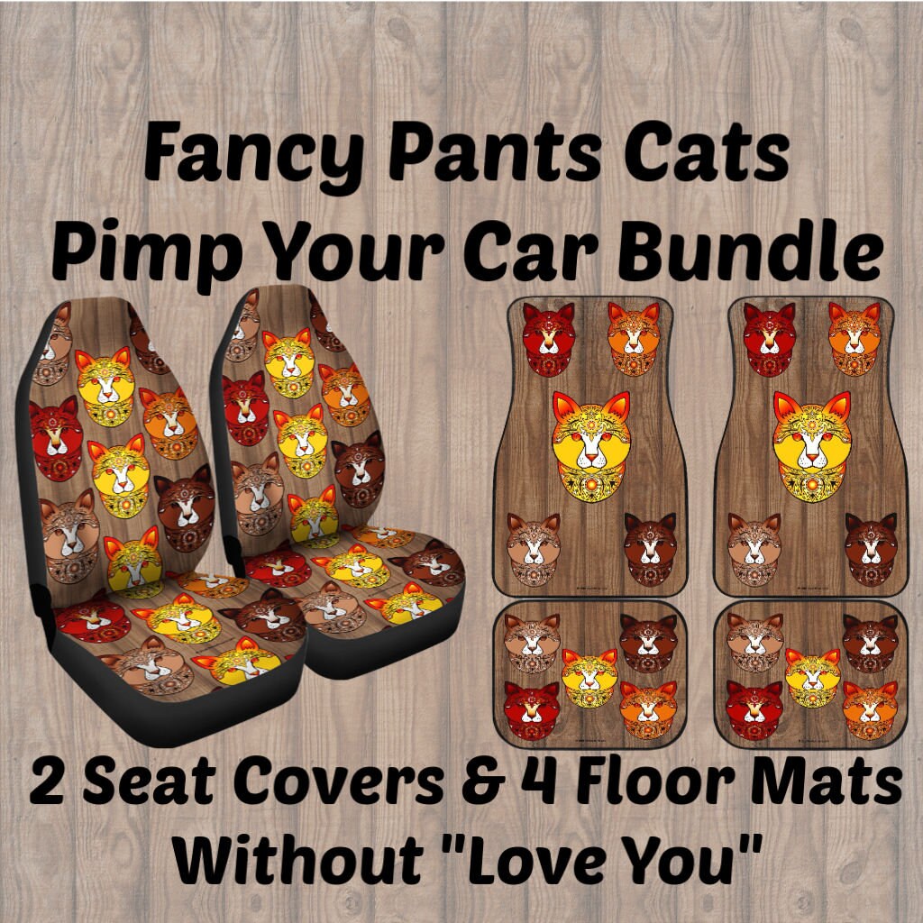 Fancy Pants Cats brown Pimp Your Car Bundle 2 Micro Fiber Etsy