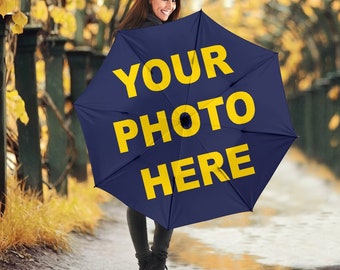 Personalized Semi-Automatic Umbrella Using Your Own Photo - Great Reminder Of Pets Or Those Special Family Vacation Moments - NO REFUNDS
