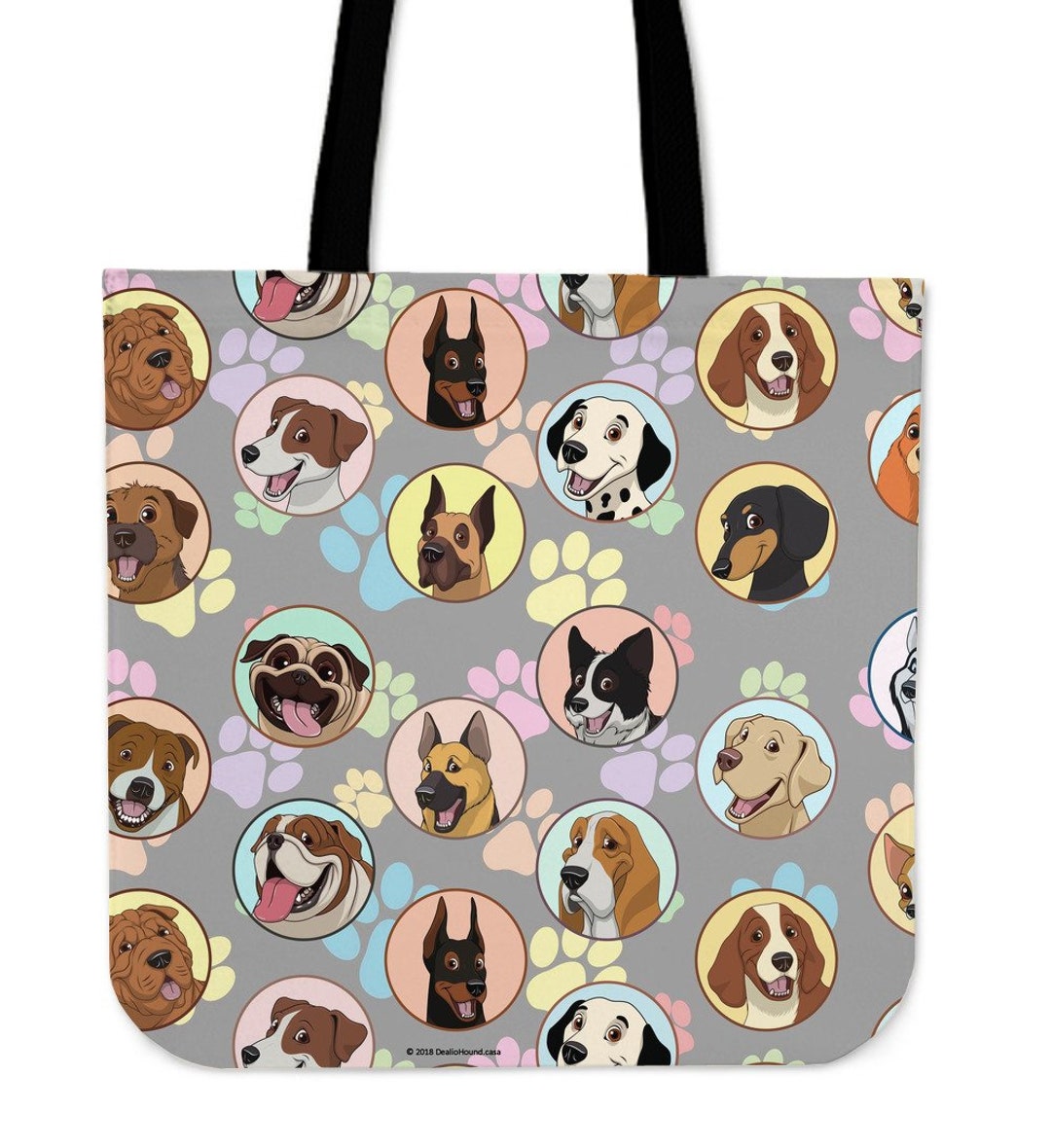 Dogs Galore Cloth Tote Shopping / Market Bag Great Gift for - Etsy
