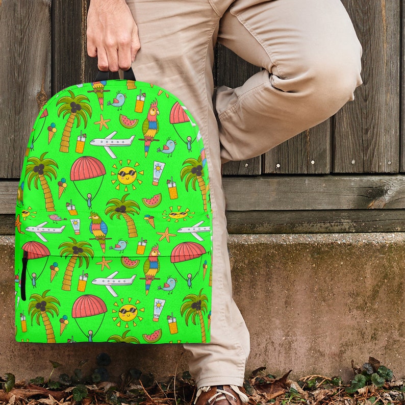 Green - Great Gift For Lovers Of Summer Vacations And Adults Teens Summer Vacation Backpack For Kids