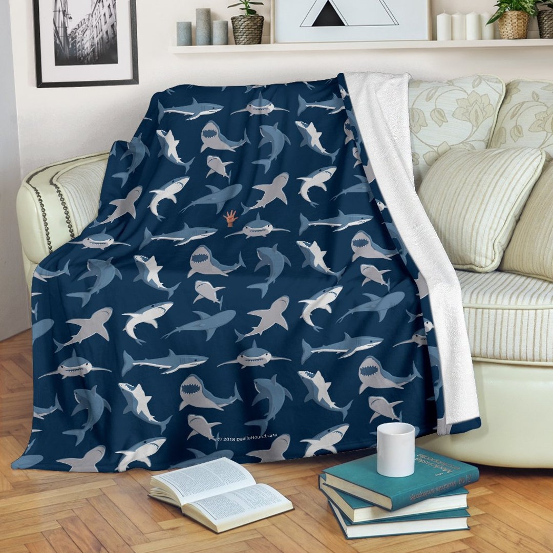 Sharks and Tie Dye Throw Blanket Soft Cozy Blanket Lightweight Flannel Blankets for Couch Bed Living Room Adults Kids Teens Gifts All Season 60