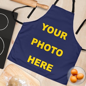 Personalized Cooking Apron Using Your Own Photo - Perfect Gift For Everybody Who Enjoys Cooking, Baking, And Grilling