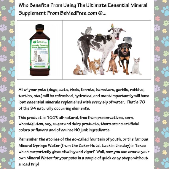 essential minerals for dogs
