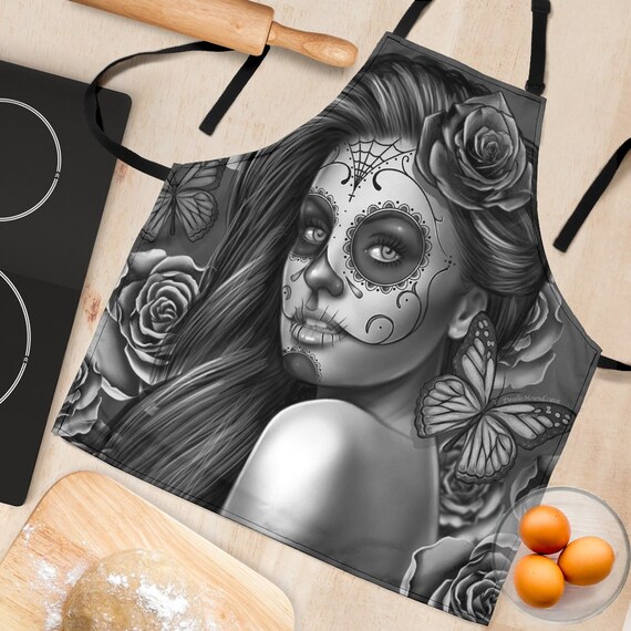 Calavera Women's Cooking Apron Day of the Dead dia De | Etsy