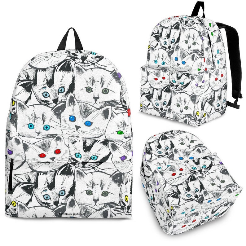 Cat Backpack for Kids Teens and Adults Cats Galore Design Etsy
