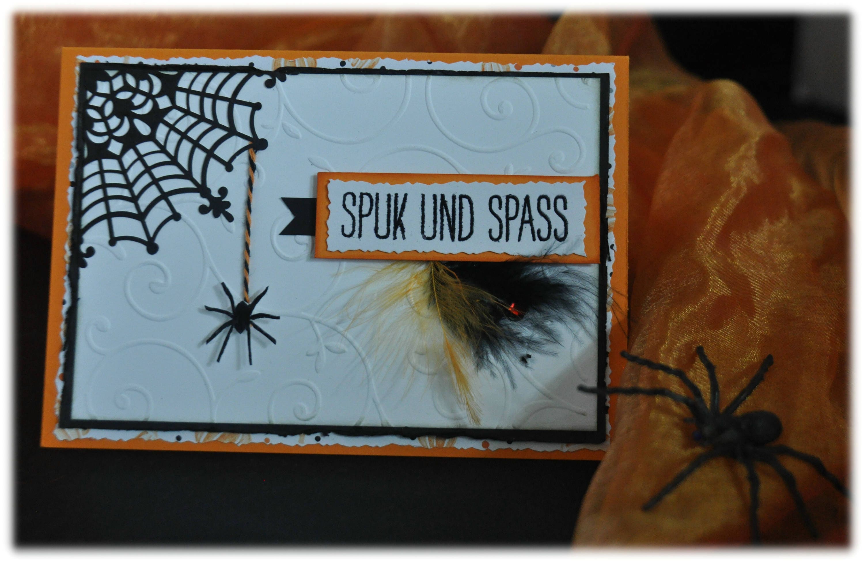 Grußkarte Halloween Geburtstagskarte Spinne Sinnennetz  Etsy