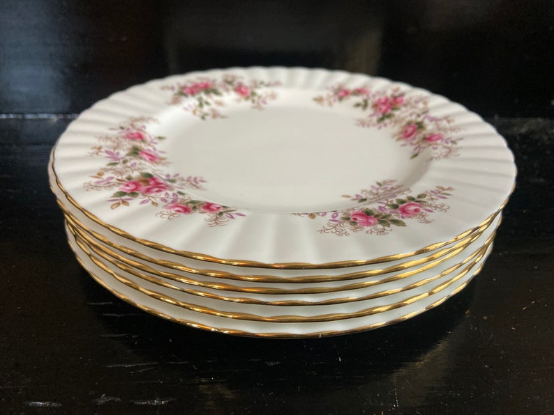 Royal Albert Lavender rose, ontbijtbord 21cm 6 beschikbaar. Vintage servies. Antiek. . Engels porslein. Bone China: zdjęcie 3