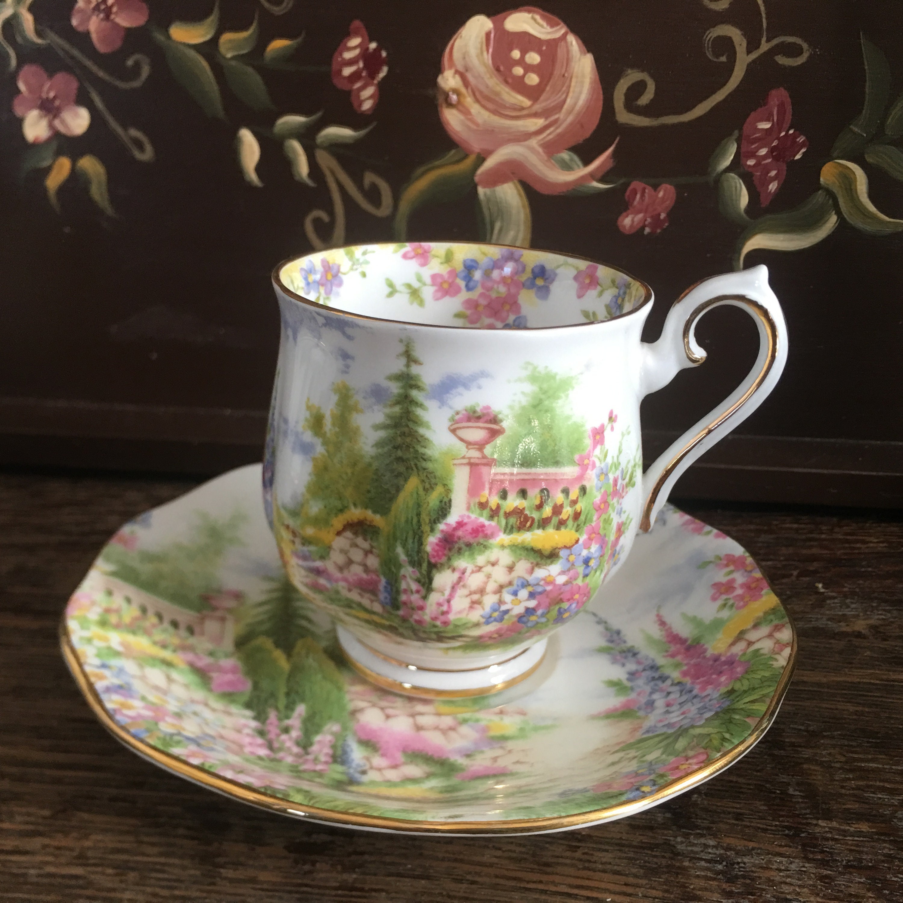 Royal Albert Kentish Rockery Coffee Cup and Saucer. Vintage - Etsy