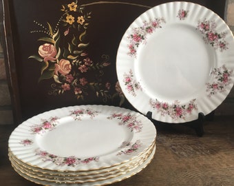 Assiette à dîner Royal Albert Lavande Rose. Vaisselle vintage. Porcelaine anglaise romantique. Porcelaine osseuse. Vendu à la pièce