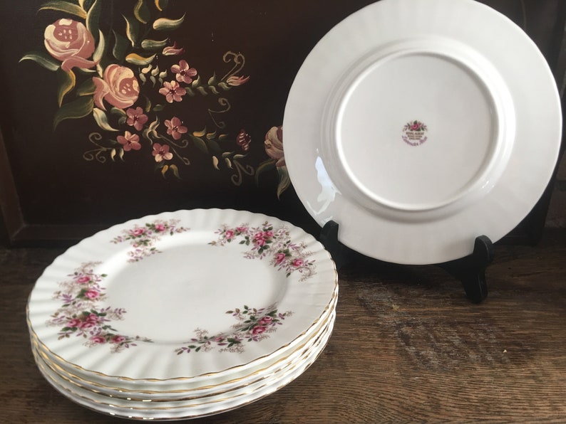 Royal Albert Lavender rose, ontbijtbord 21cm 6 beschikbaar. Vintage servies. Antiek. . Engels porslein. Bone China: zdjęcie 7