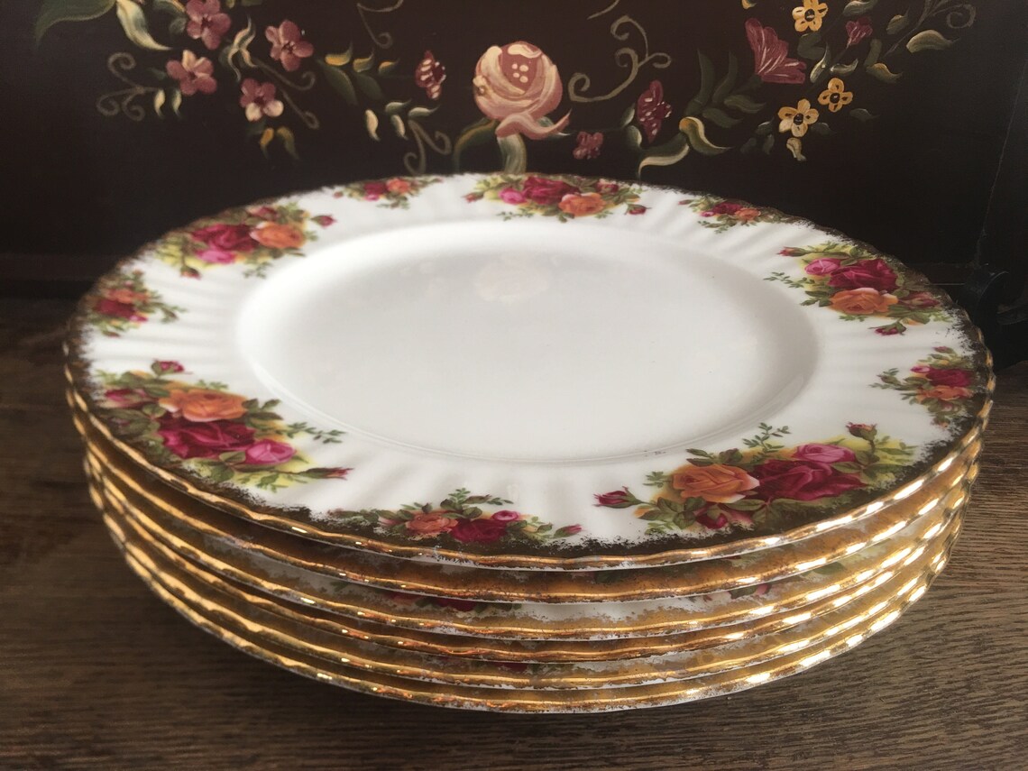 Royal Albert Old Country Roses Dinner Plate/ Plate 27 Cm. Etsy Canada