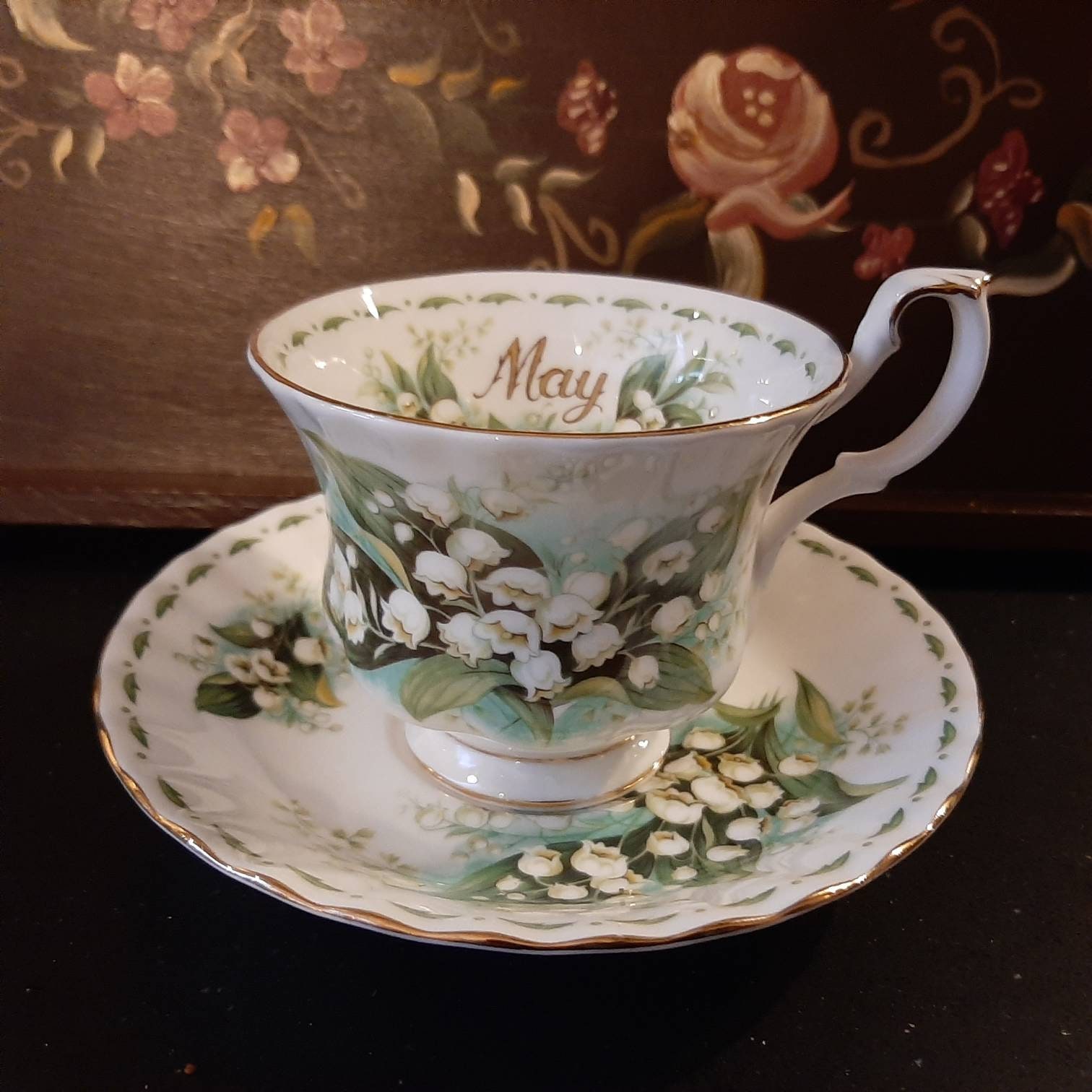 Tea Cups & Sets Drink & Barware Birth Flower of May Lily of the Valley