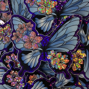 Butterfly Glitter Sticker 3.25” Waterproof Vinyl