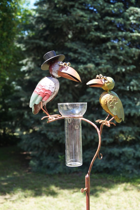 Regenmesser Gartenstecker Vogel „Crazy Joe“ Vogel