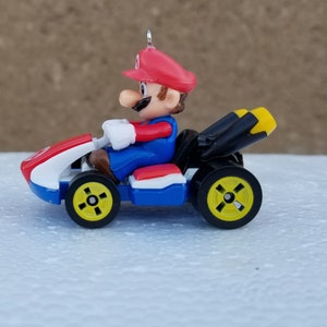 Christmas ornament, Mario bros. ornament, Mario standerd Kart, Nintendo mirror hanger charm figure, Mario Kart accessories, gaming MarioKart