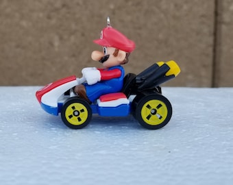 Christmas ornament, Mario bros. ornament, Mario standerd Kart, Nintendo mirror hanger charm figure, Mario Kart accessories, gaming MarioKart