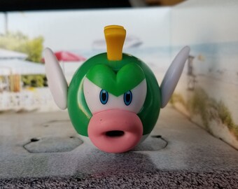 Christmas ornament, Mario bros. ornament, Mario ornament, gaming ornament, mario figure, kids ornament, gaming decor, Deep Cheep, Nintendo