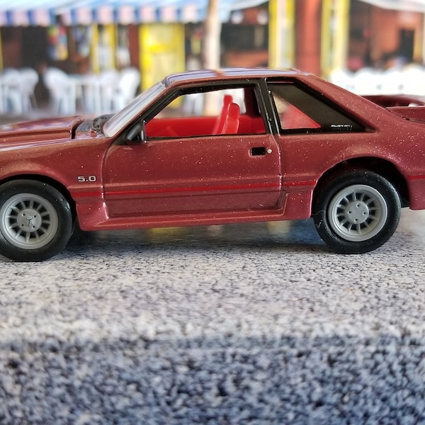 Christmas ornament, 1988 Ford Mustang GT ornament, die cast car ornament, car accessories, car mirror charm, adorno, fox body , pony car