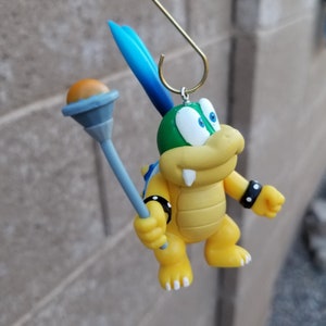 Christmas ornament, Mario bros. ornament, Mario ornament, gaming ornament, Mario figure, kids ornament, gaming decor,Larry Koopa, Nintendo