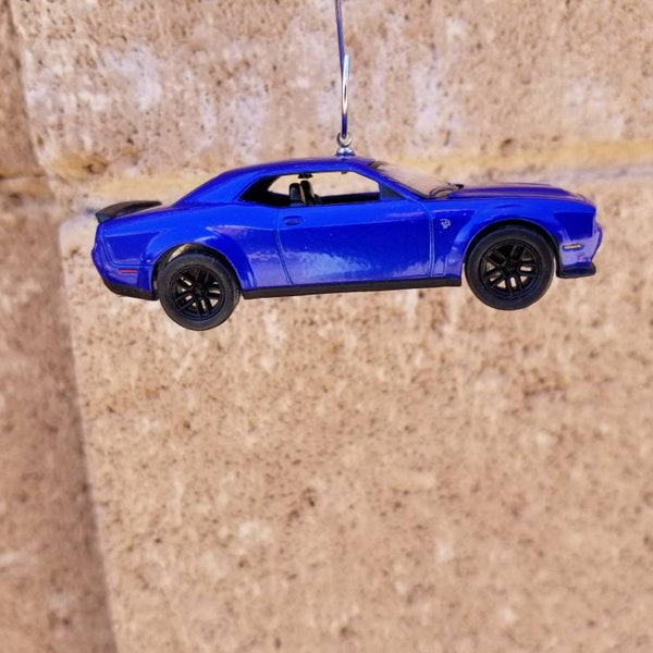 Blue Dodge Challenger Christmas Ornament - Etsy