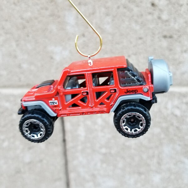 Christmas ornament, Hot Wheels '17 Jeep Wrangler, jeep ornament, Christmas gift, Off Road, guys gift, jeep gift 4x4 jeep accessories charm