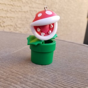 Christmas ornament, Mario bros. ornament, Mario ornament, Nintendo ornament, mario figure, kids ornament, gaming decor,  Piranha Plant