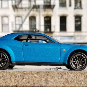 Christmas ornament Dodge Challenger R/T Scat Pack ornament car accessories, diecast car Mopar mirror charm Modern muscle Adorno