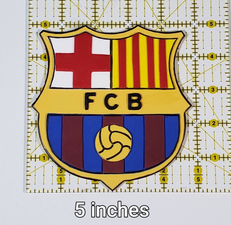 Barcelona Futbol Club inspired Cake Topper 1 Fondant Cake Etsy