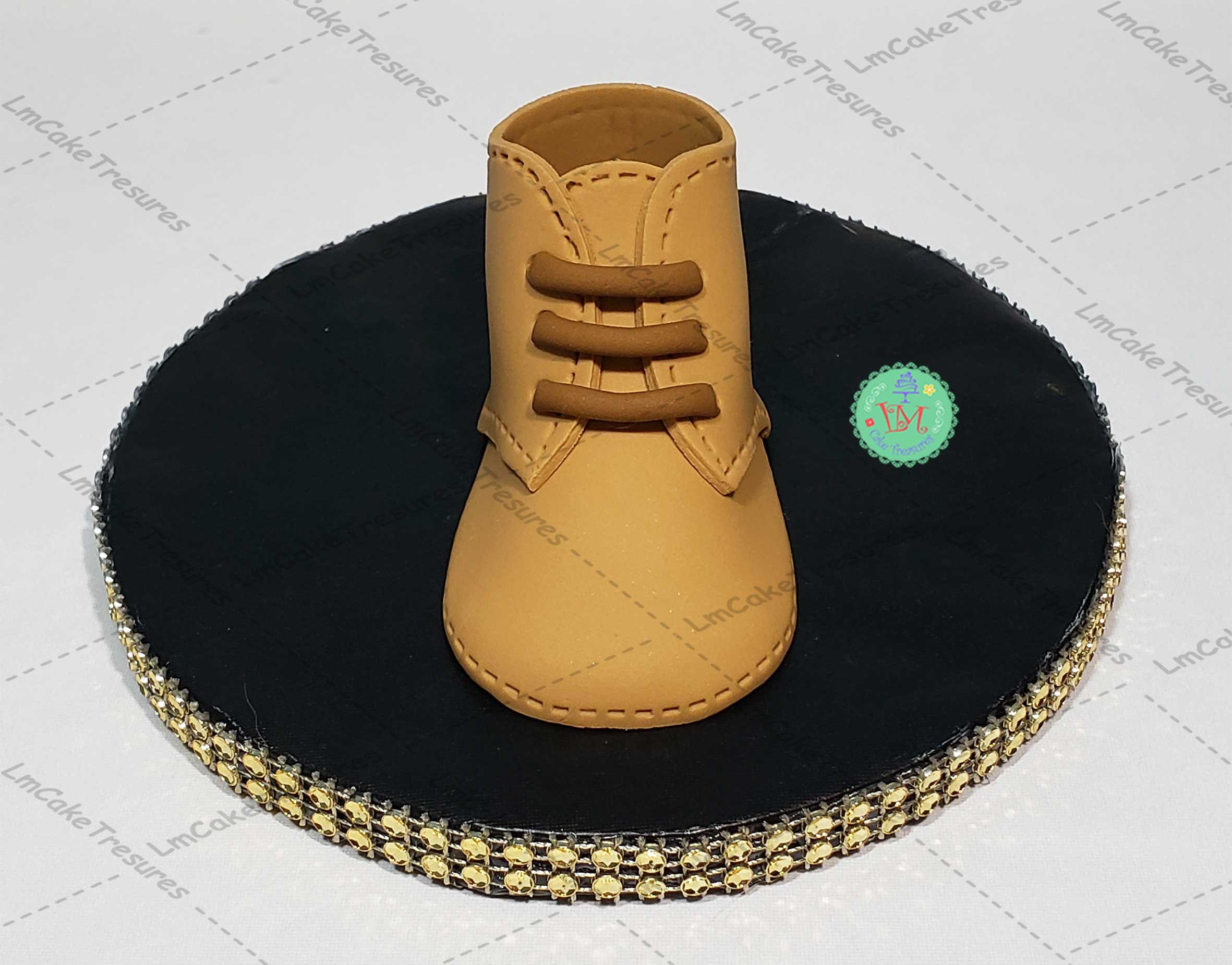 Baby Boy Booties Cake Topper Fondant Baby Booties ONE Pair Etsy