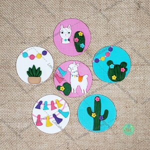 Llama Cupcake Toppers (12) - Llama Fondant Cupcakes Toppers - Cactus Cupcake Toppers - Edible Cupcakes Toppers