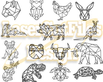 Download Geometric Animal Svg Etsy