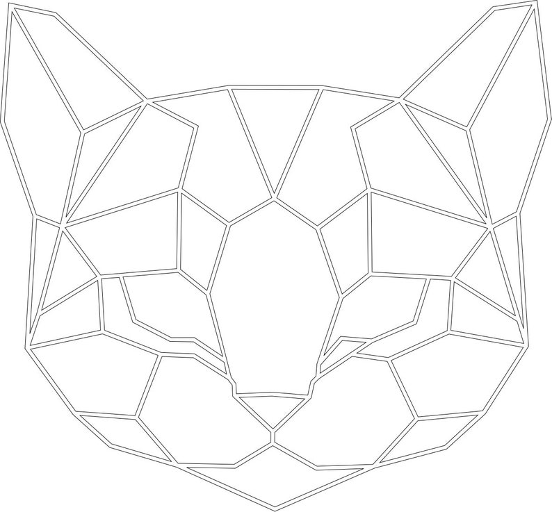 Download 9 Geometric Cats SVG minimalism svg polygonal svg cats | Etsy