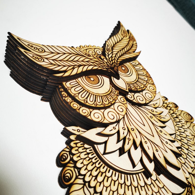 Download 3D Owl Mandala Svg - Layered SVG Cut File