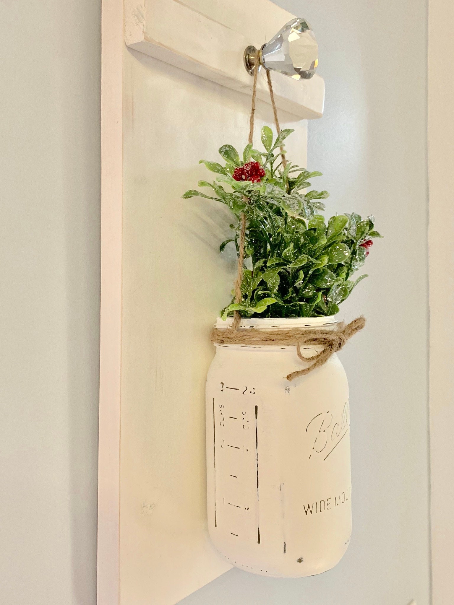 Hanging Mason Jar Planter Mason Jar Sconce Wall Hanging Etsy