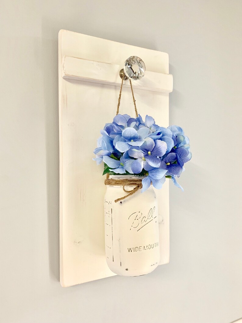 Hanging Mason Jar Planter Mason Jar Sconce Wall Hanging Etsy